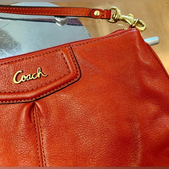 COACH PUMPKIN LEATHER  POUCHETTE - Picture 6 of 15